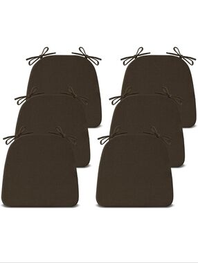 NEW Brown Chair Cushions with Covers 6pc Set
